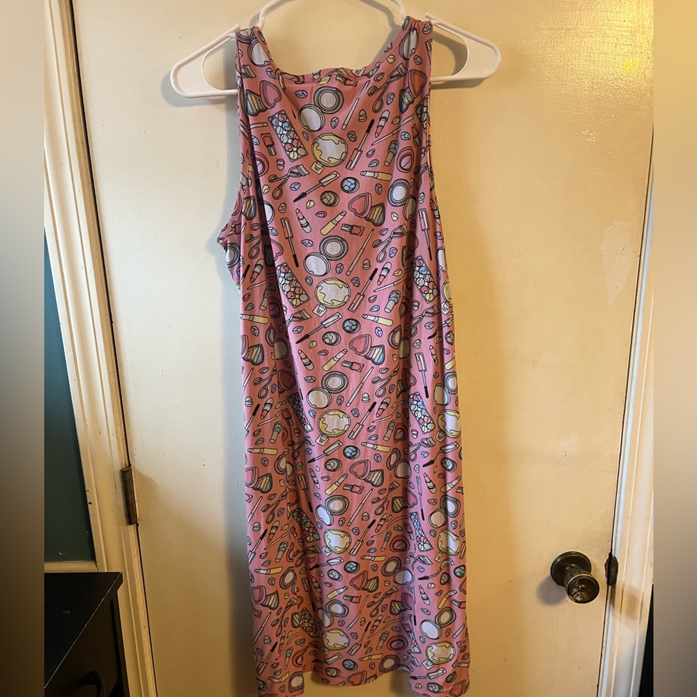 5 MORE MINUTES Y2K MAKEUP Pink Patterned Sleeveless Dress Nightgown 🩷✨